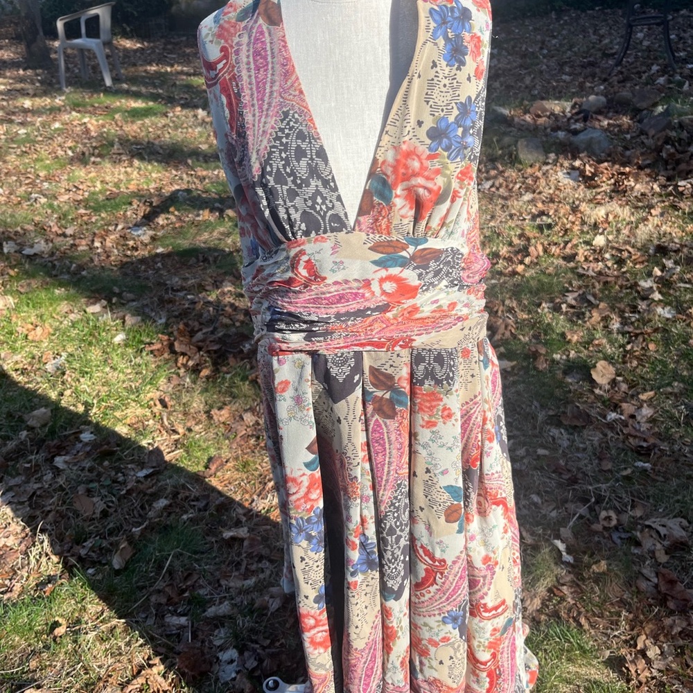 Adrianna Papell Multicolor Floral Dress